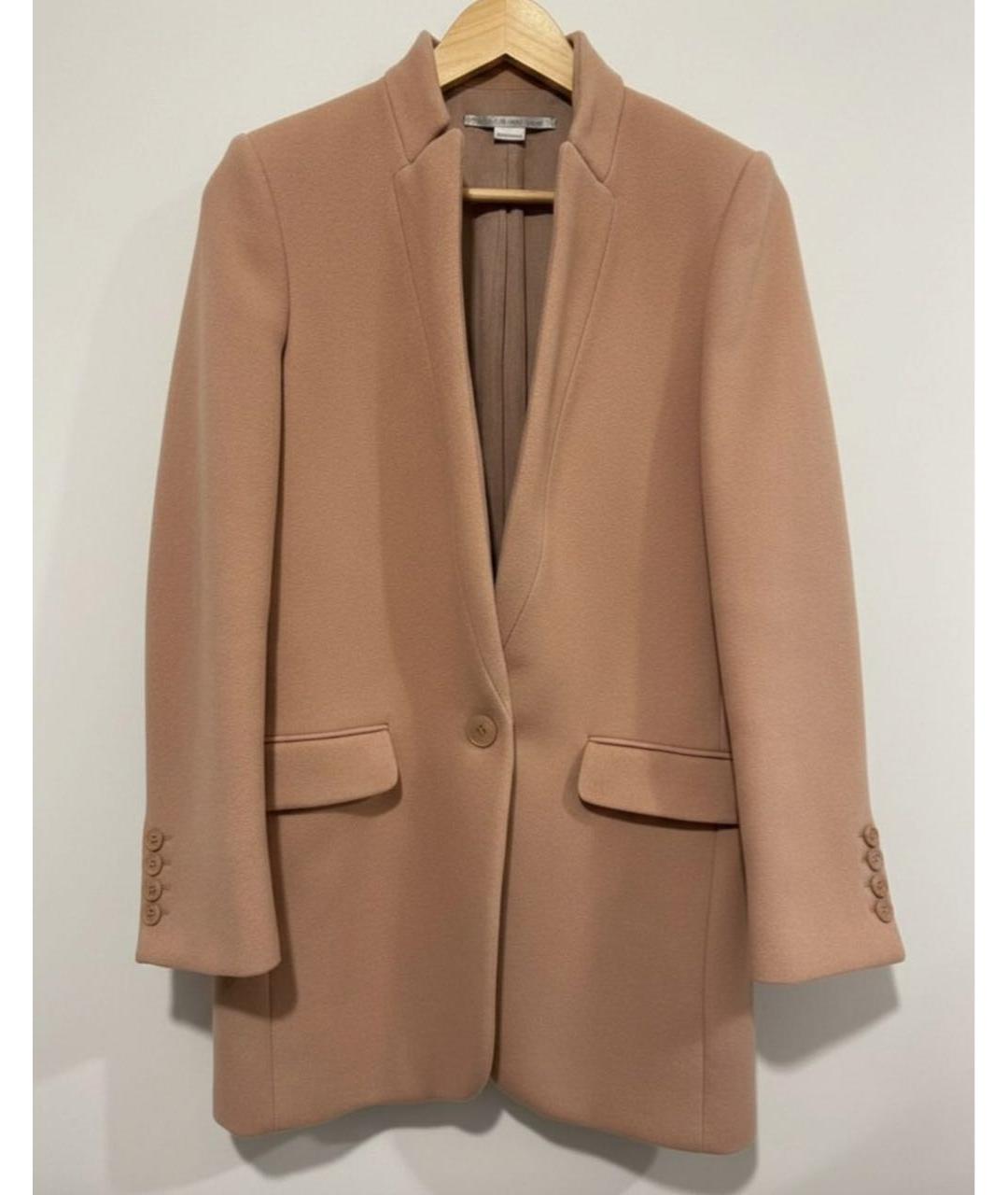 STELLA MCCARTNEY Горчичное шерстяное пальто, фото 7