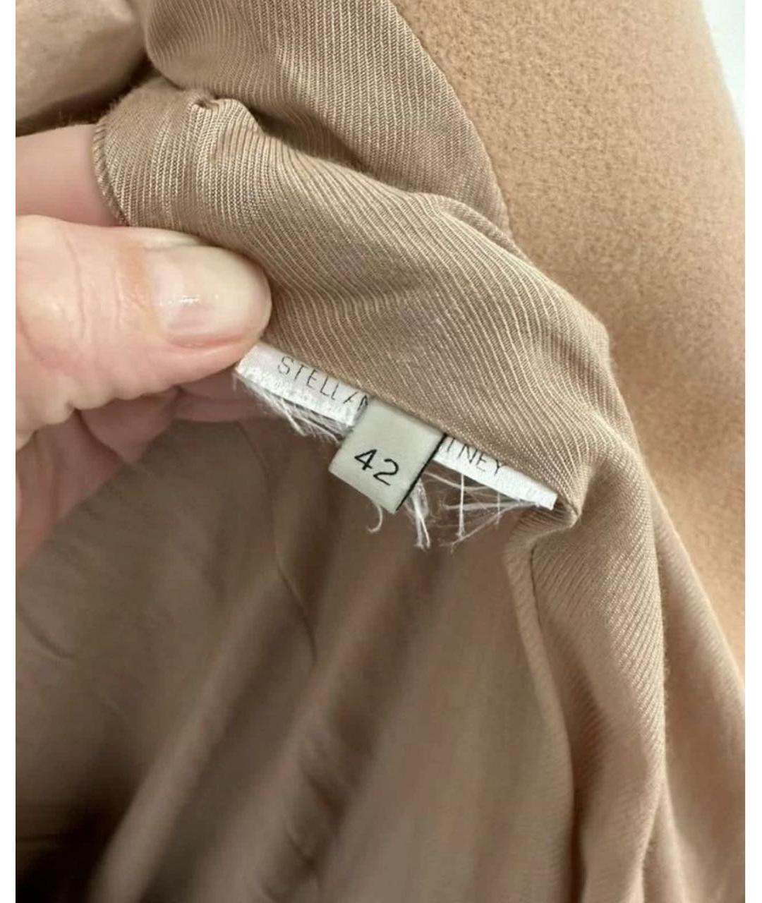 STELLA MCCARTNEY Горчичное шерстяное пальто, фото 5