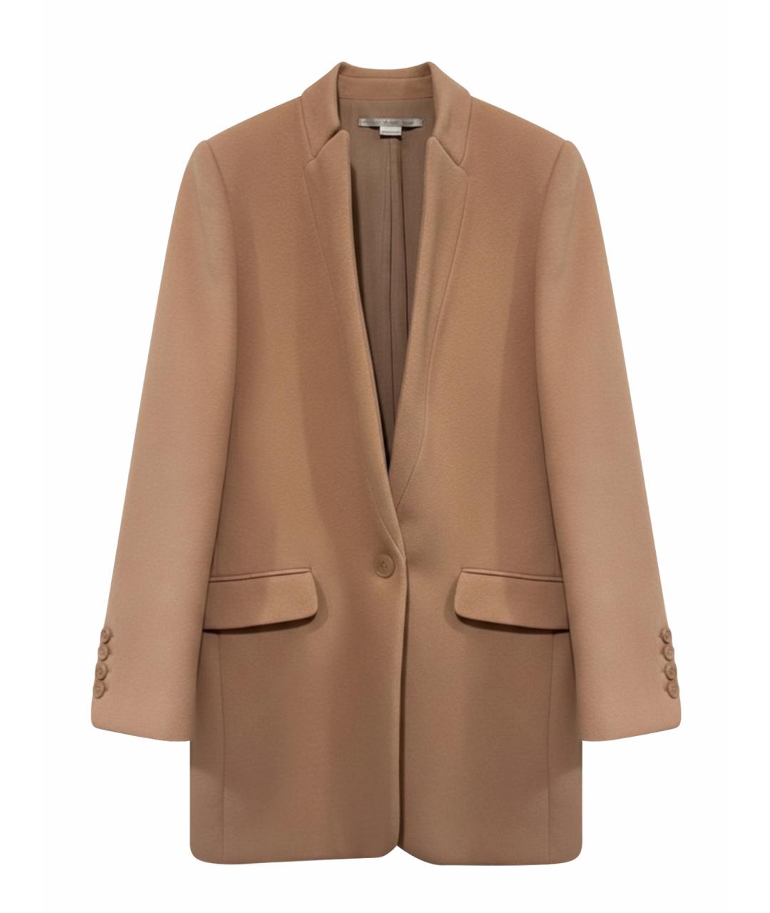 STELLA MCCARTNEY Горчичное шерстяное пальто, фото 1