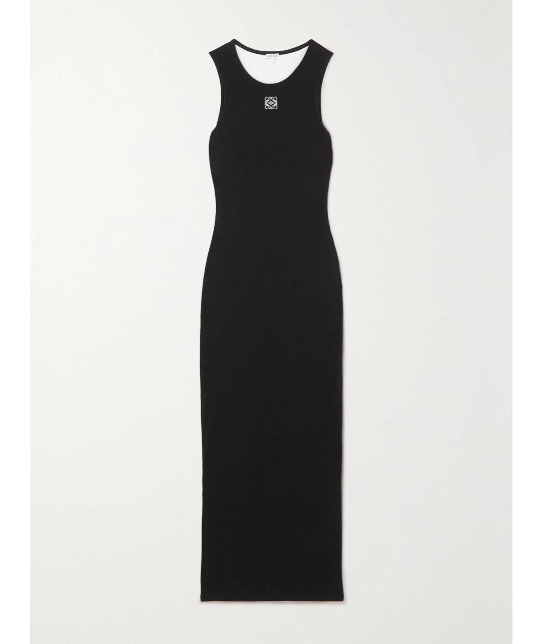 LOEWE Черное хлопковое повседневное платье, фото 5