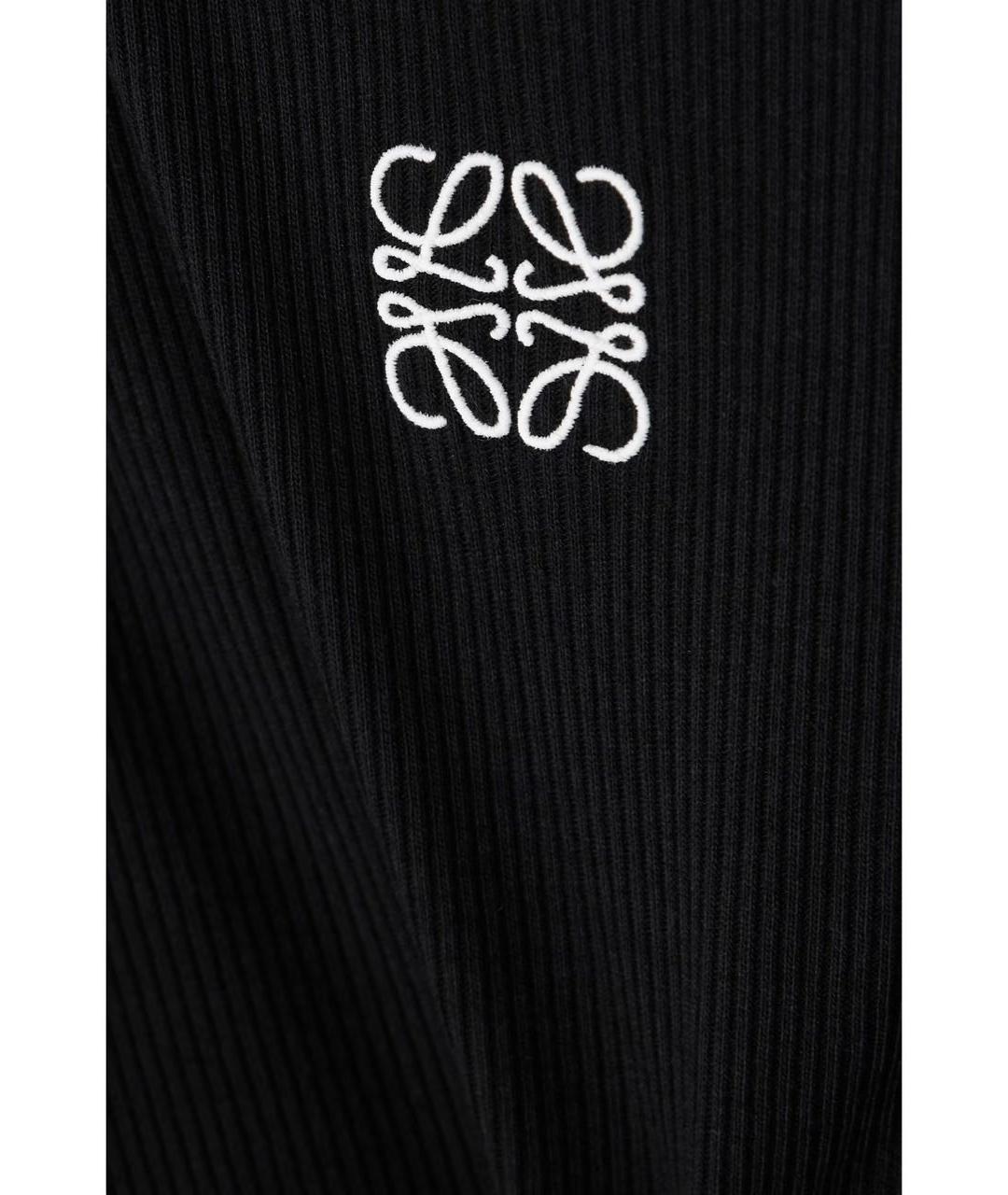 LOEWE Черное хлопковое повседневное платье, фото 4