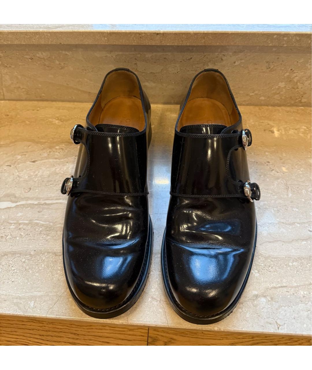 GUCCI Черные туфли из лакированной кожи, фото 2