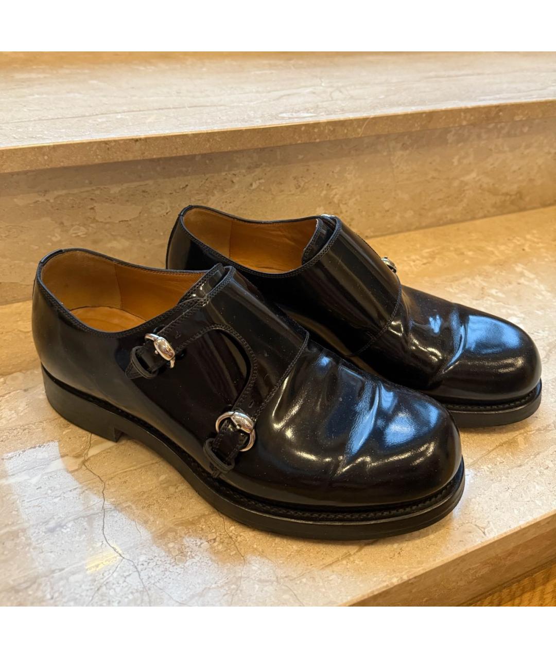 GUCCI Черные туфли из лакированной кожи, фото 3
