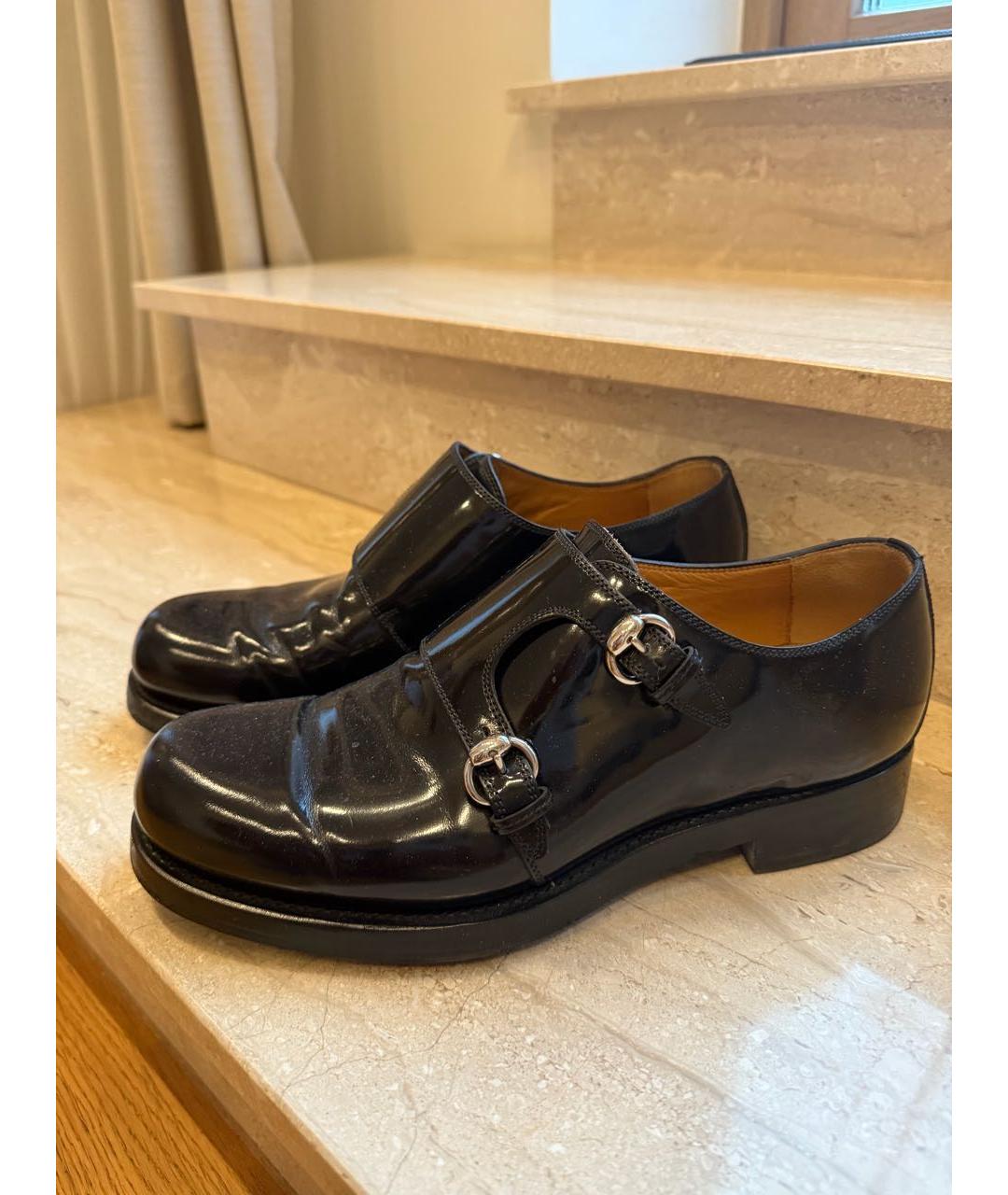 GUCCI Черные туфли из лакированной кожи, фото 6