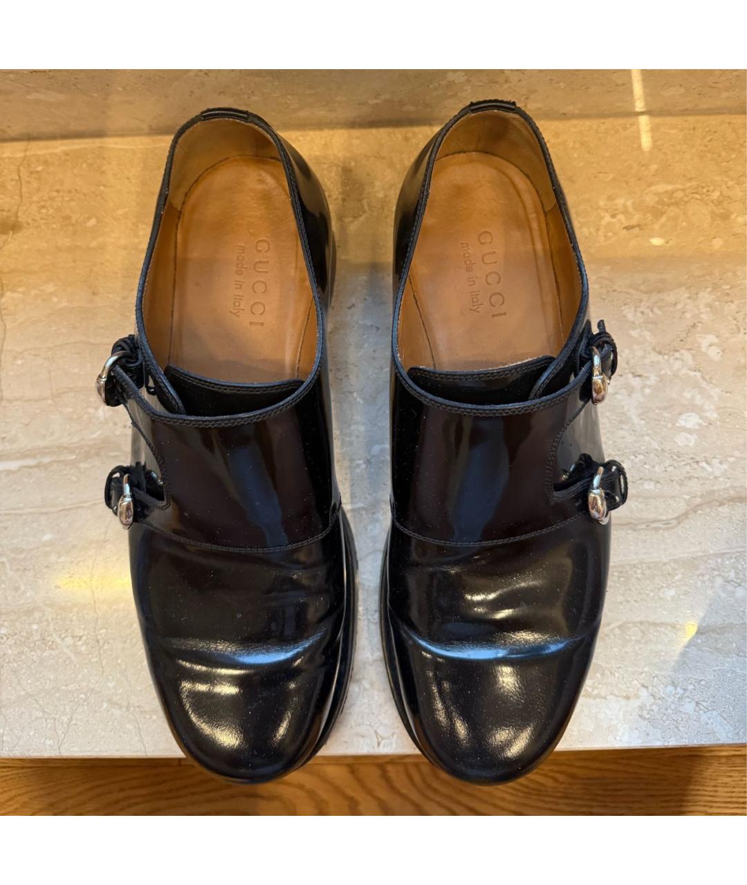 GUCCI Черные туфли из лакированной кожи, фото 4