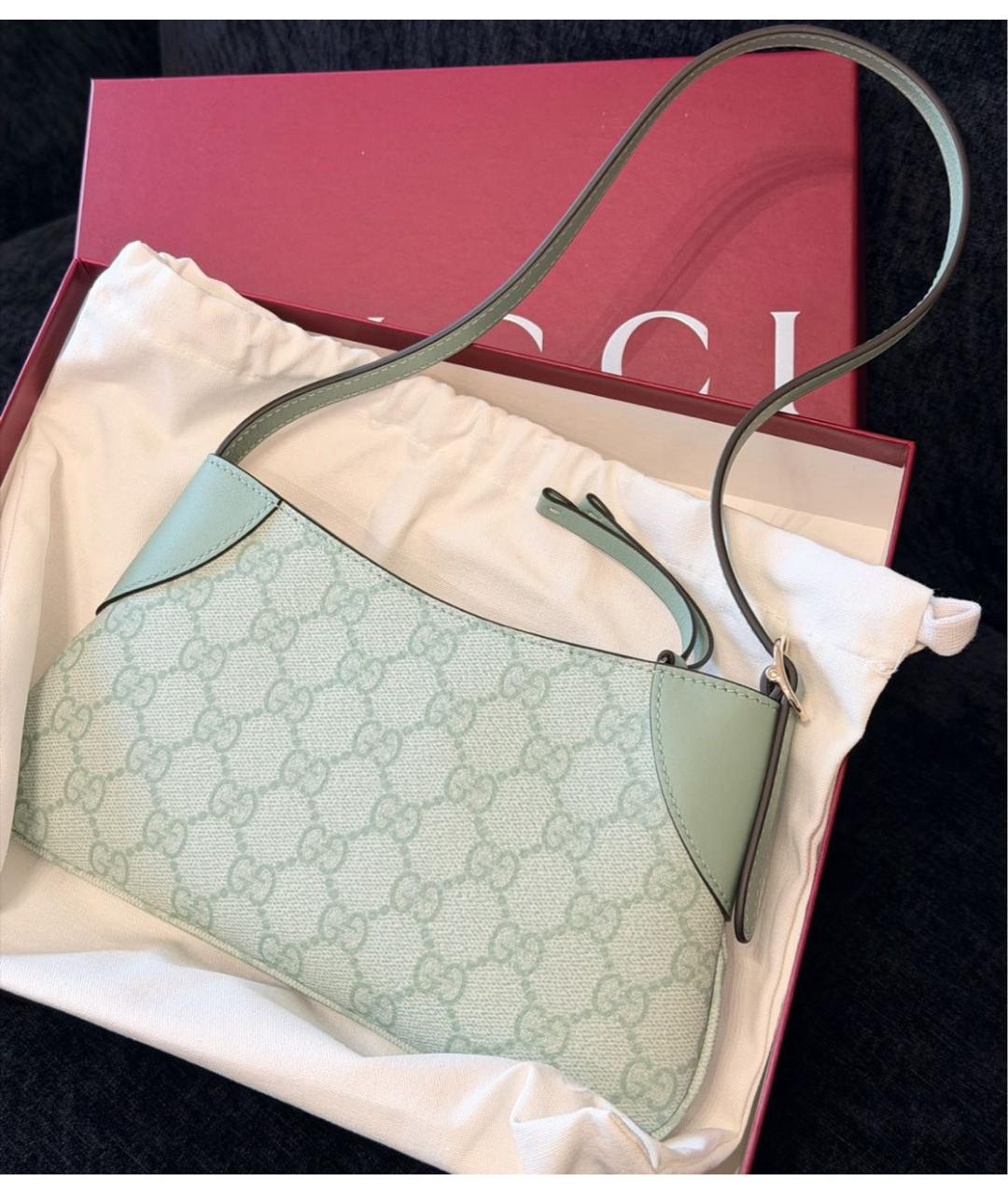GUCCI Голубая сумка через плечо, фото 8