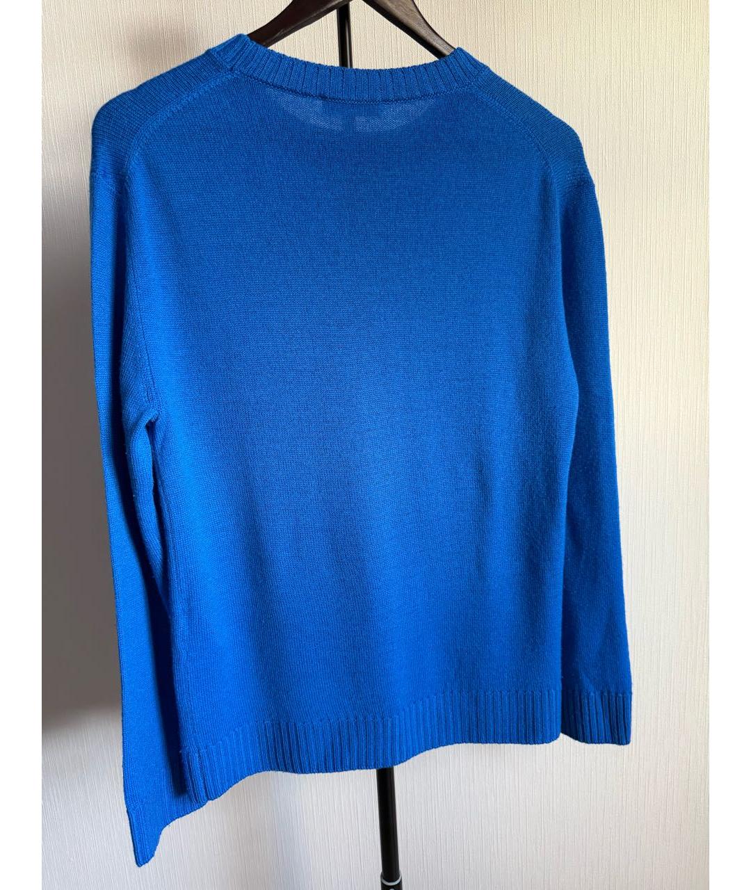 JIL SANDER Синий шерстяной джемпер / свитер, фото 2