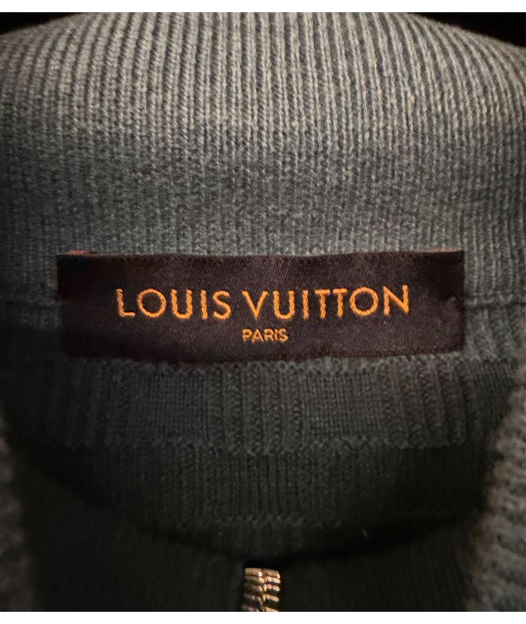 LOUIS VUITTON Голубой шерстяной кардиган, фото 4