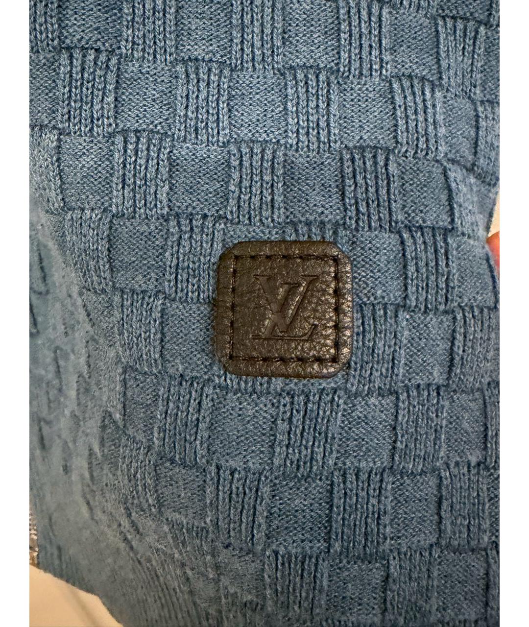 LOUIS VUITTON Голубой шерстяной кардиган, фото 5