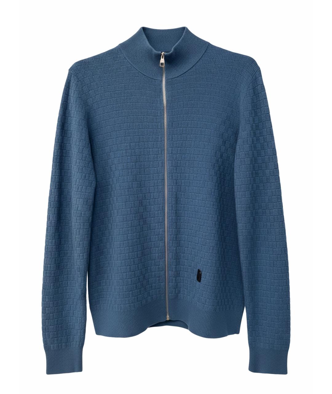 LOUIS VUITTON Голубой шерстяной кардиган, фото 1