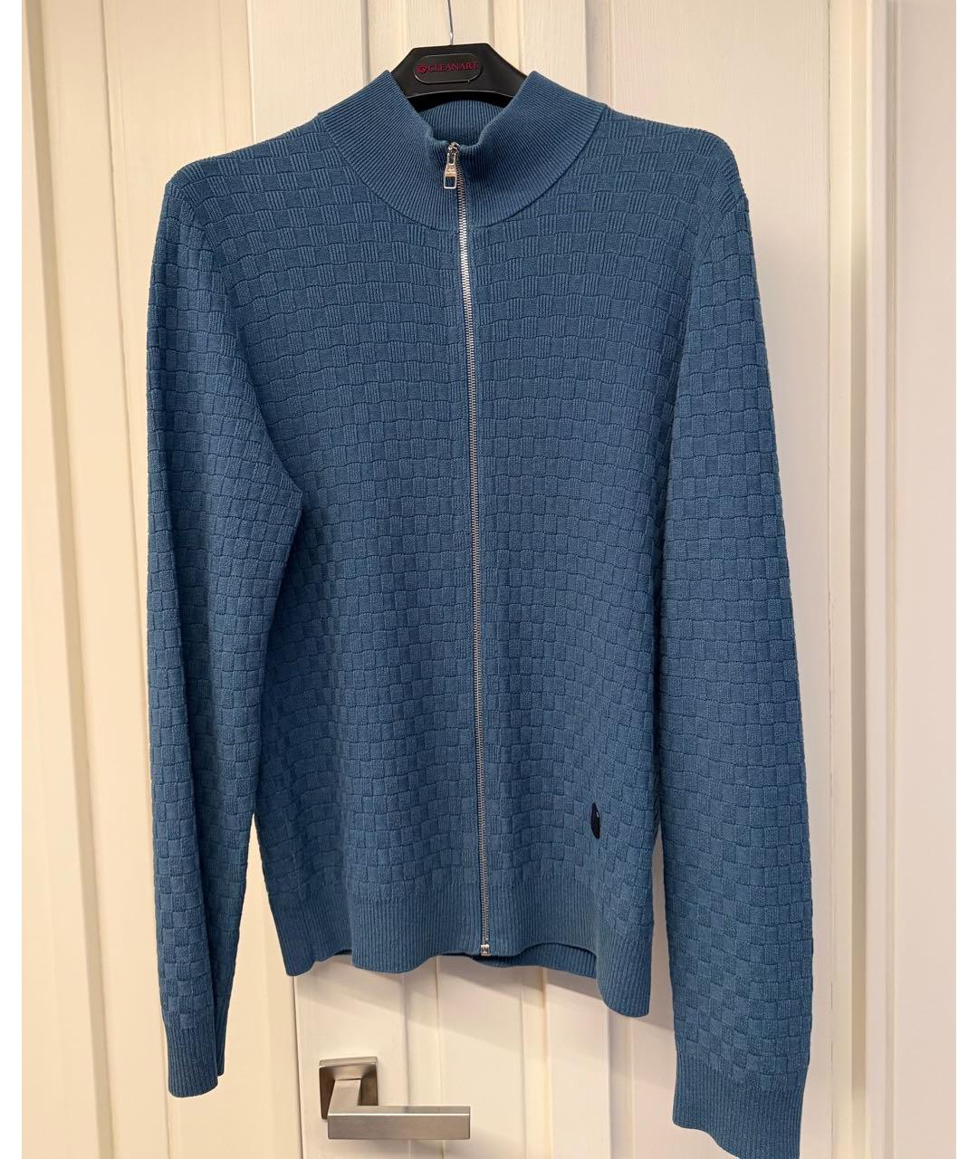 LOUIS VUITTON Голубой шерстяной кардиган, фото 6