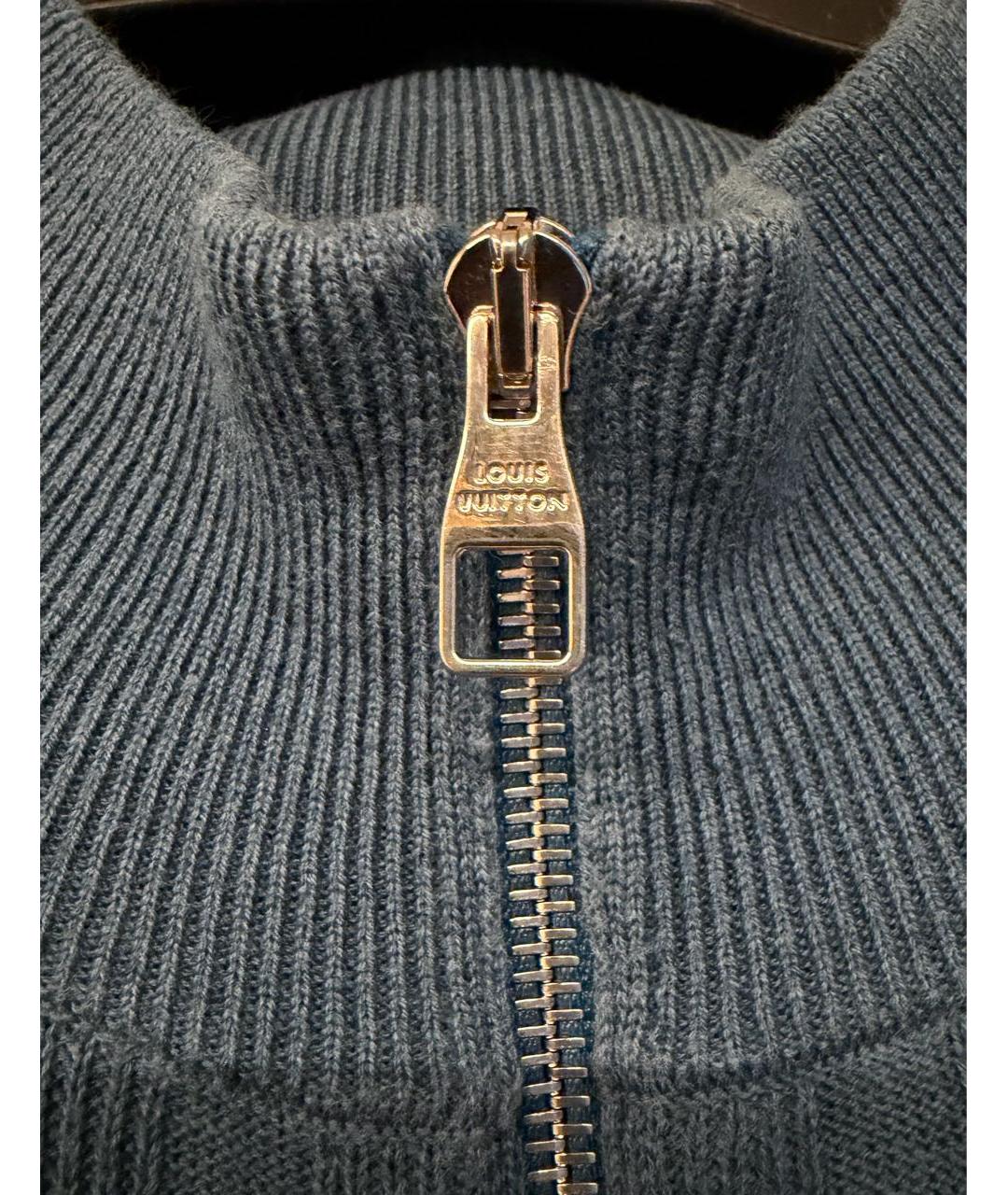 LOUIS VUITTON Голубой шерстяной кардиган, фото 3