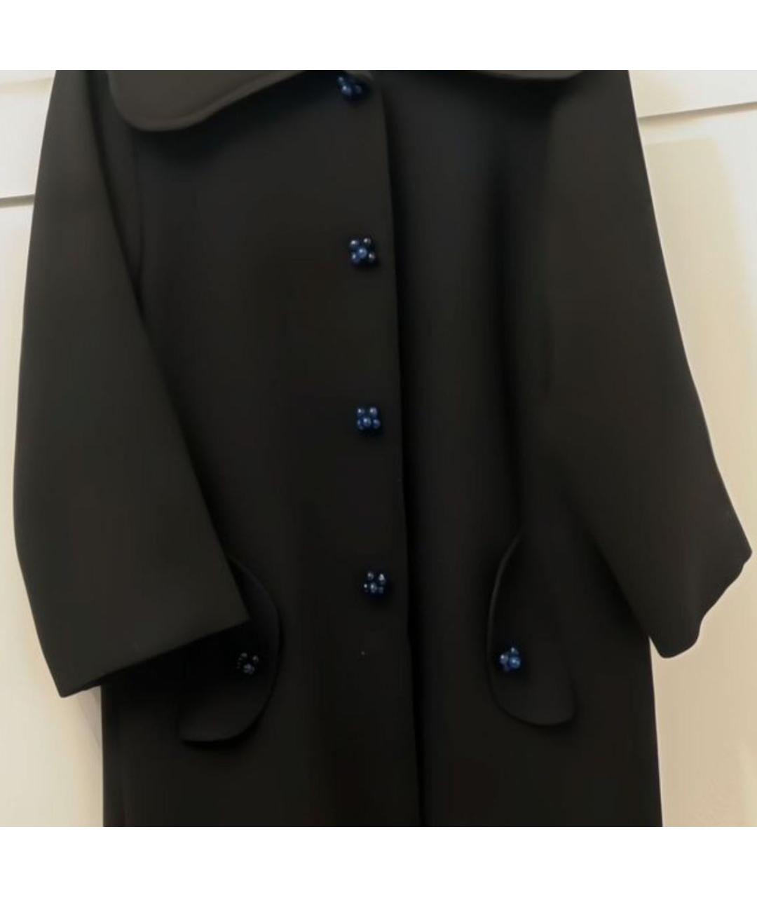 DOLCE&GABBANA Черное шерстяное пальто, фото 3