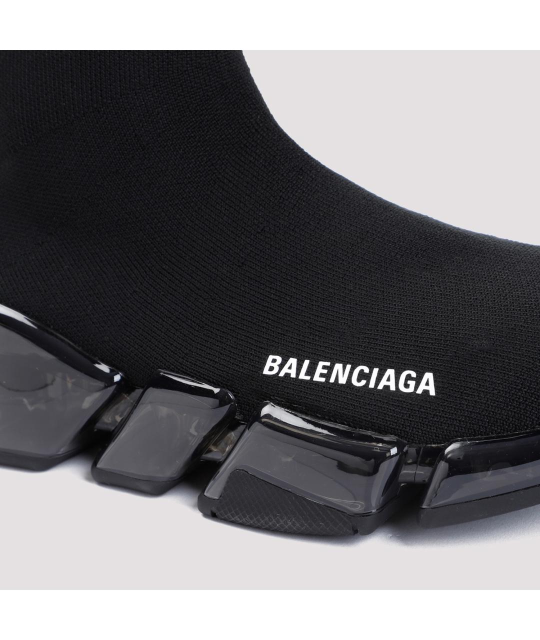 BALENCIAGA Черные синтетические низкие кроссовки / кеды, фото 4