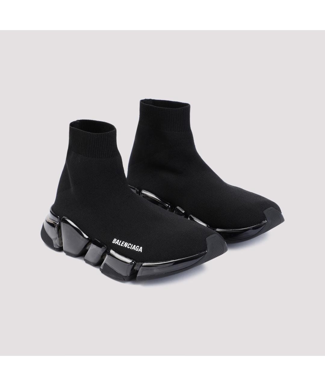 BALENCIAGA Черные синтетические низкие кроссовки / кеды, фото 3