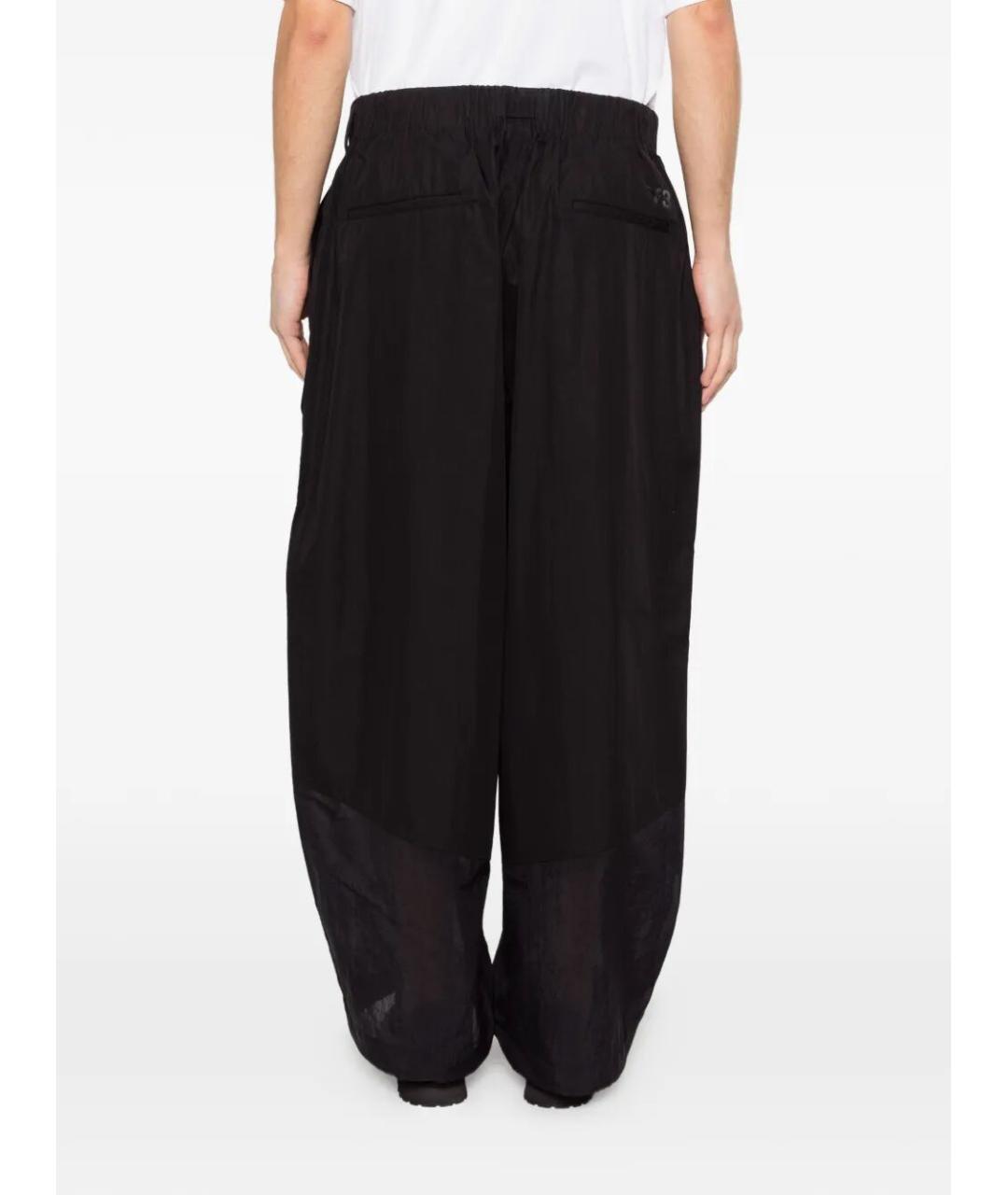 Y-3 Черные хлопковые повседневные брюки, фото 4