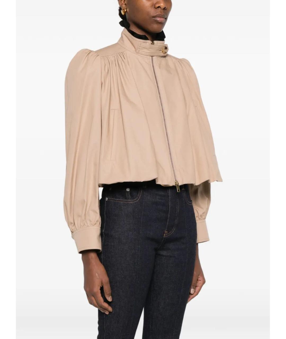 CHLOE Бежевая хлопковая куртка, фото 3