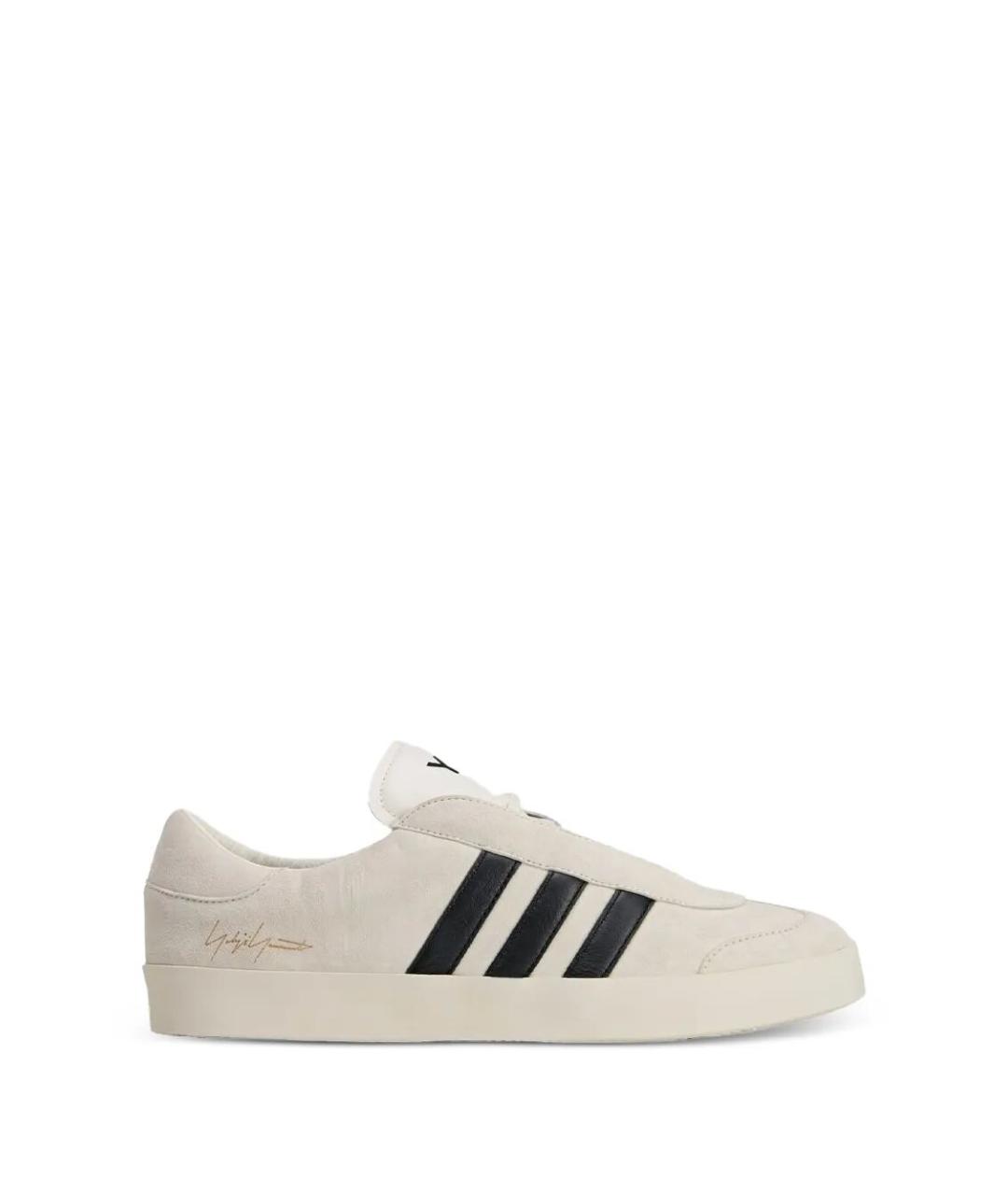 Y-3 Белые замшевые низкие кроссовки / кеды, фото 1