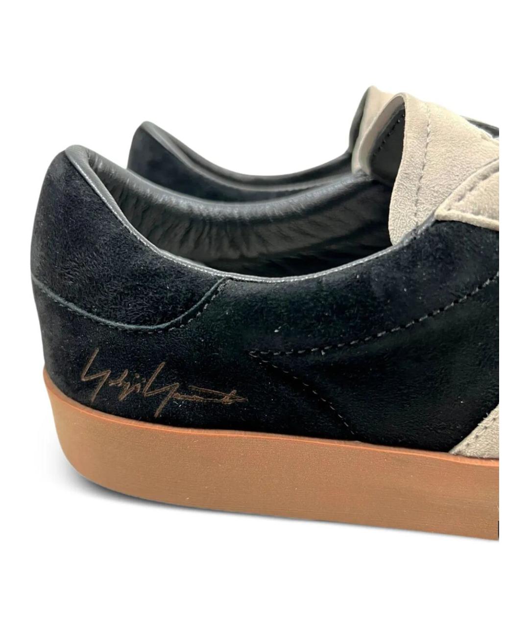 Y-3 Черные замшевые низкие кроссовки / кеды, фото 5