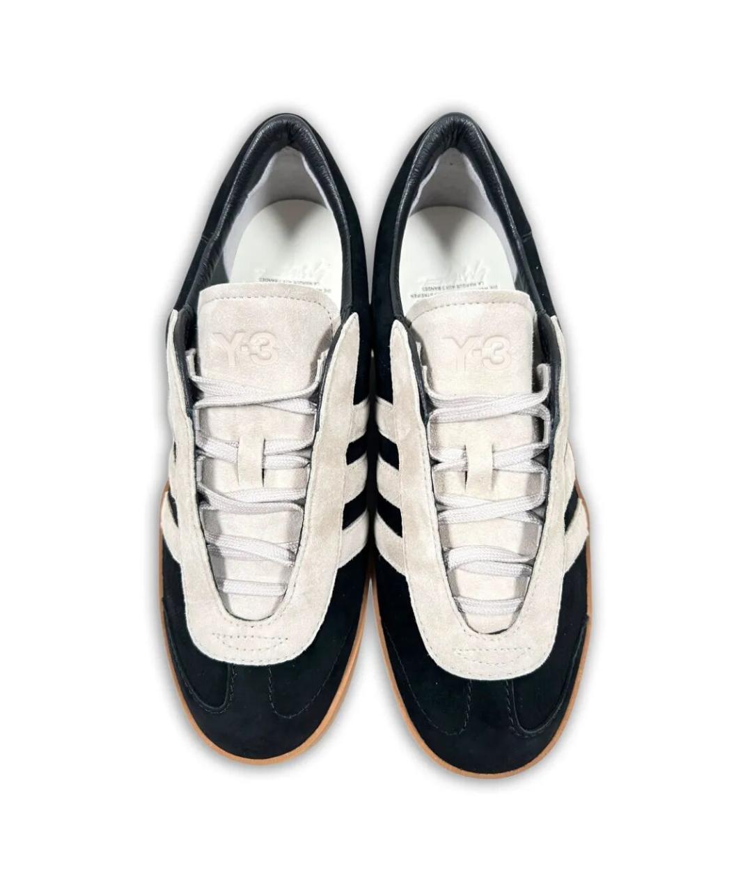 Y-3 Черные замшевые низкие кроссовки / кеды, фото 2