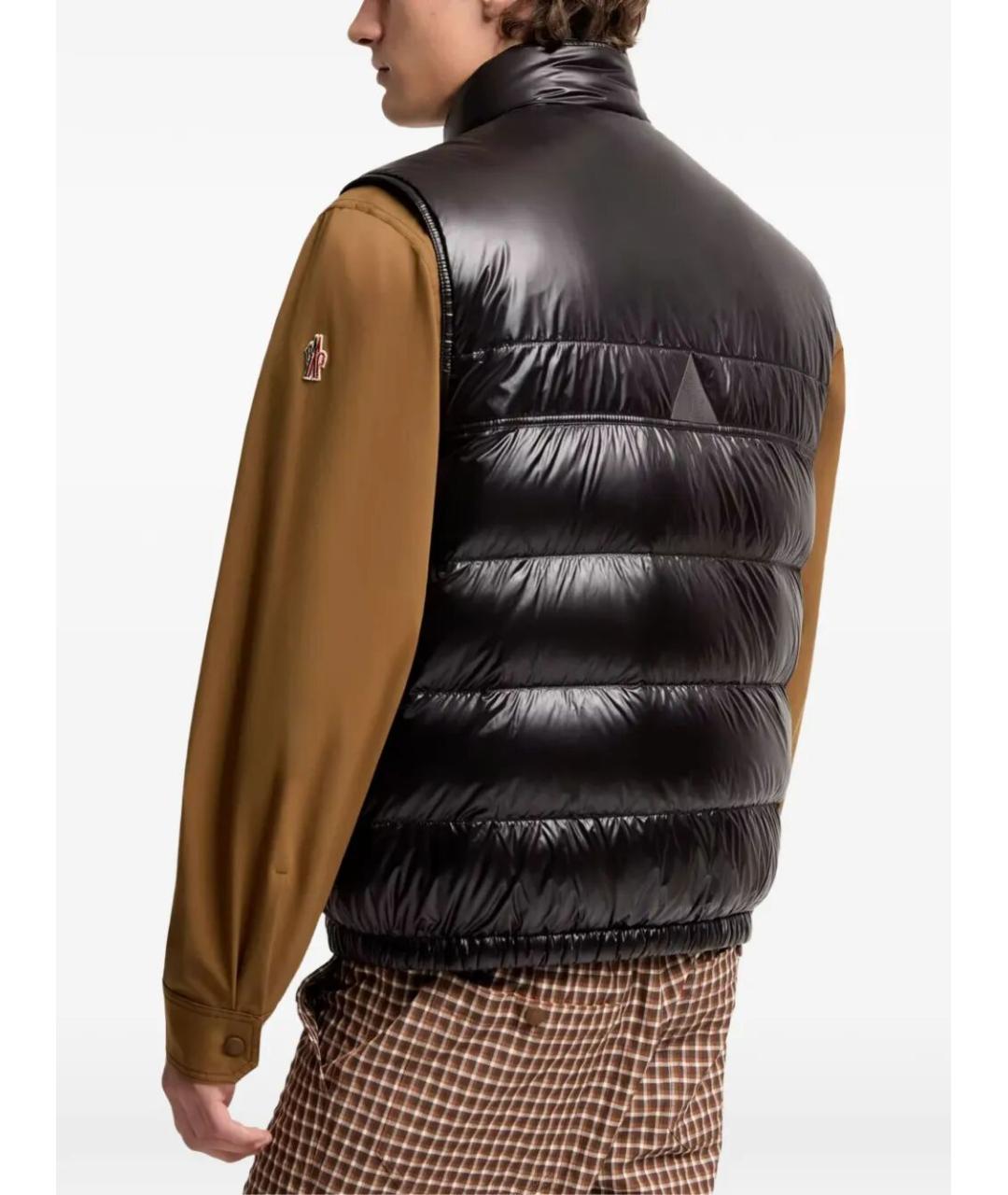 MONCLER Черная полиэстеровая жилетка, фото 3
