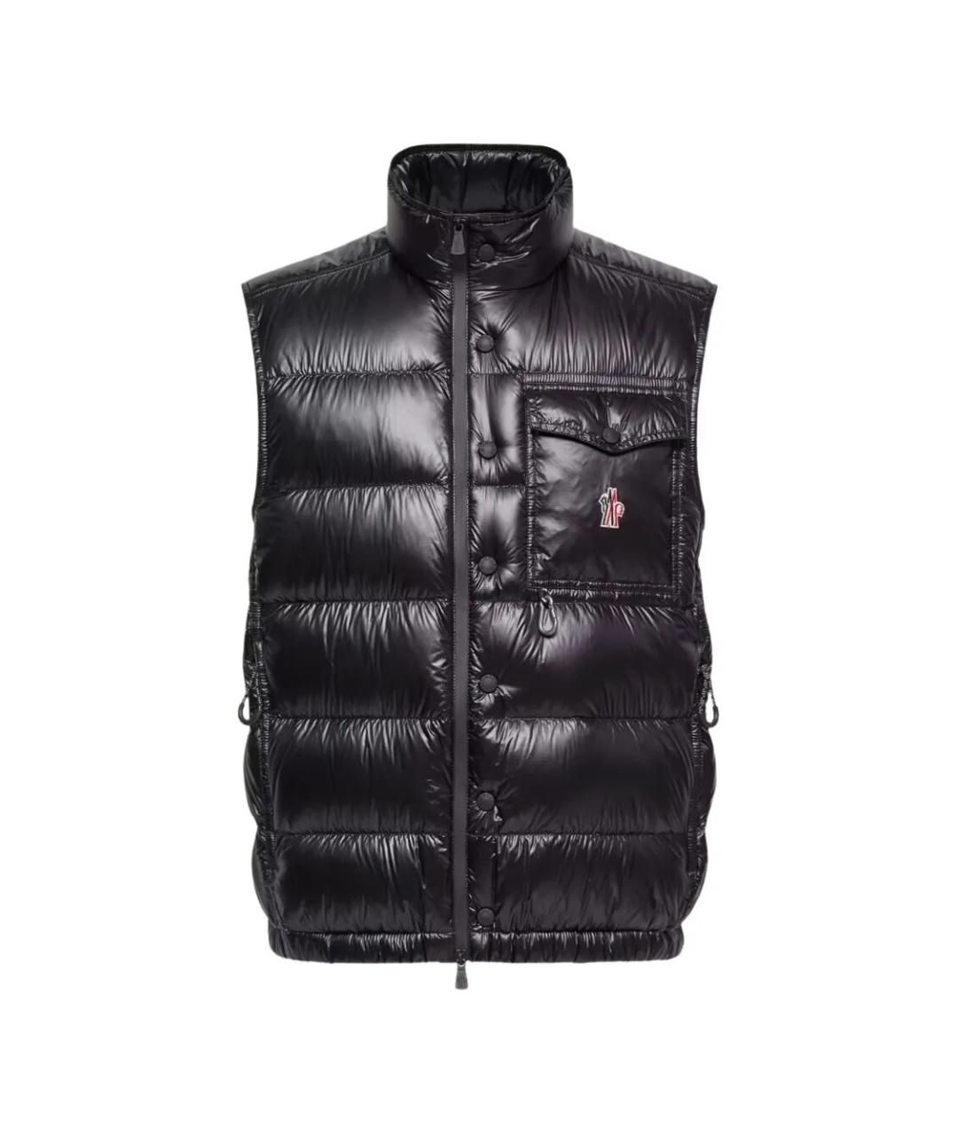 MONCLER Черная полиэстеровая жилетка, фото 1
