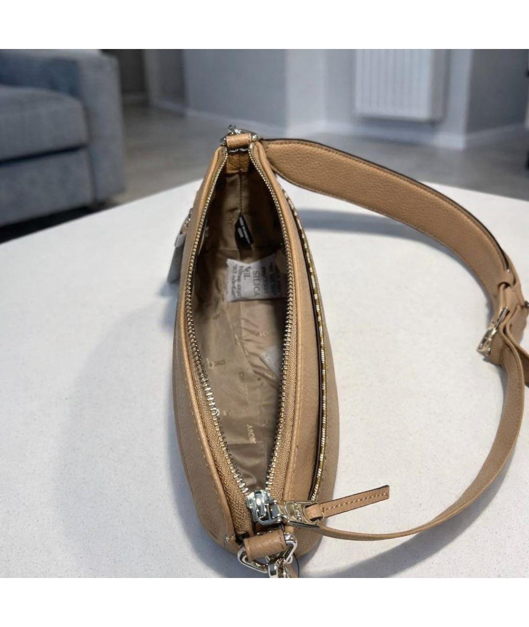 DKNY Бежевая сумка через плечо из искусственной кожи, фото 5