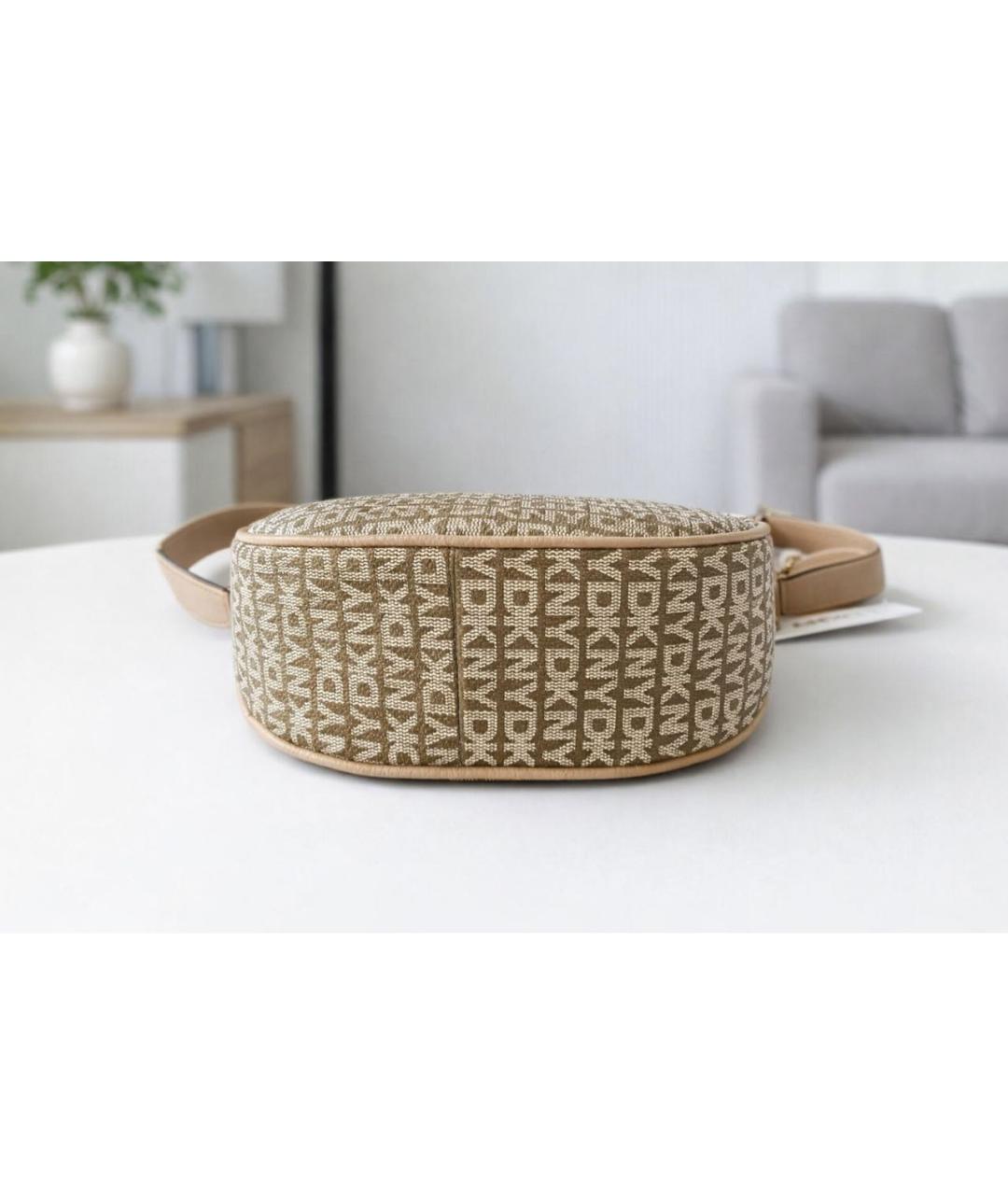 DKNY Бежевая сумка через плечо из искусственной кожи, фото 3