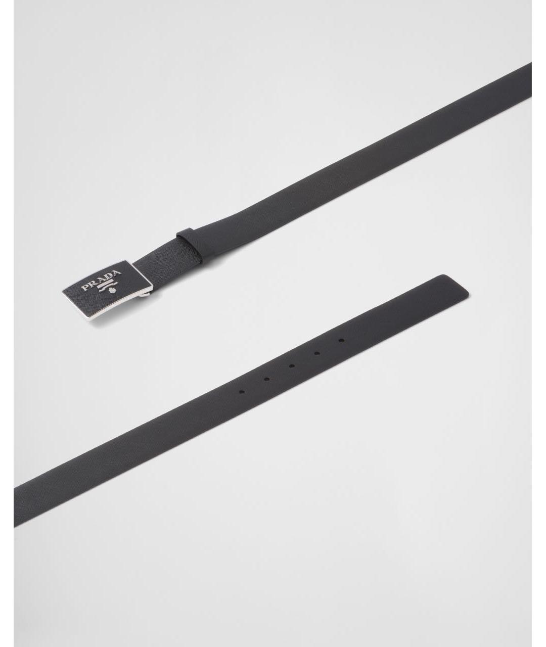 PRADA Черный кожаный ремень, фото 3