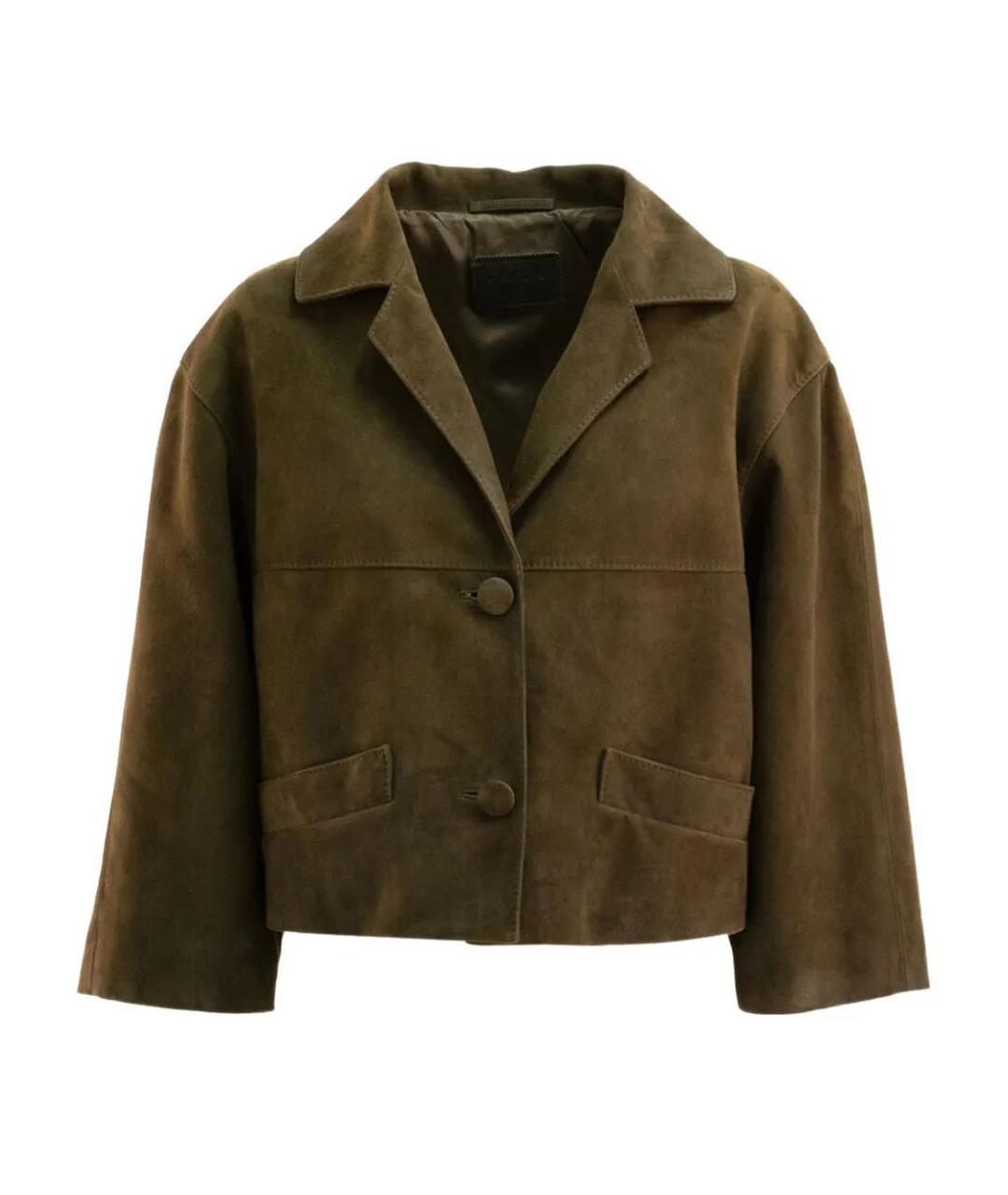 PRADA Коричневая замшевая куртка, фото 1