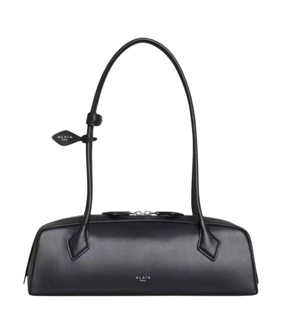 ALAIA Черная кожаная сумка с короткими ручками, фото 1