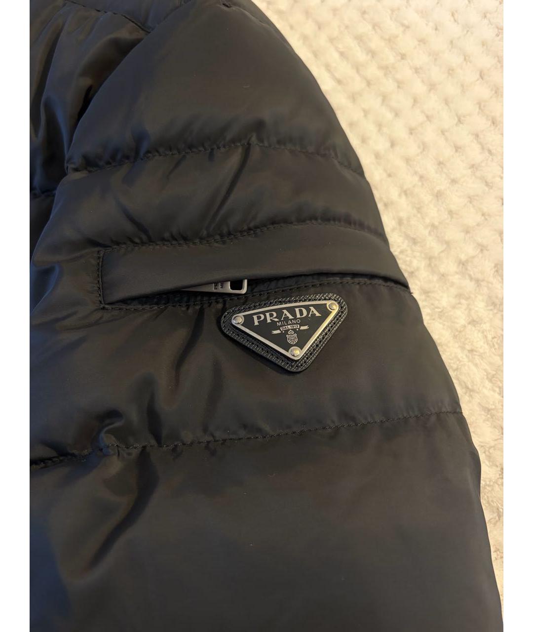PRADA Черная полиэстеровая куртка, фото 4