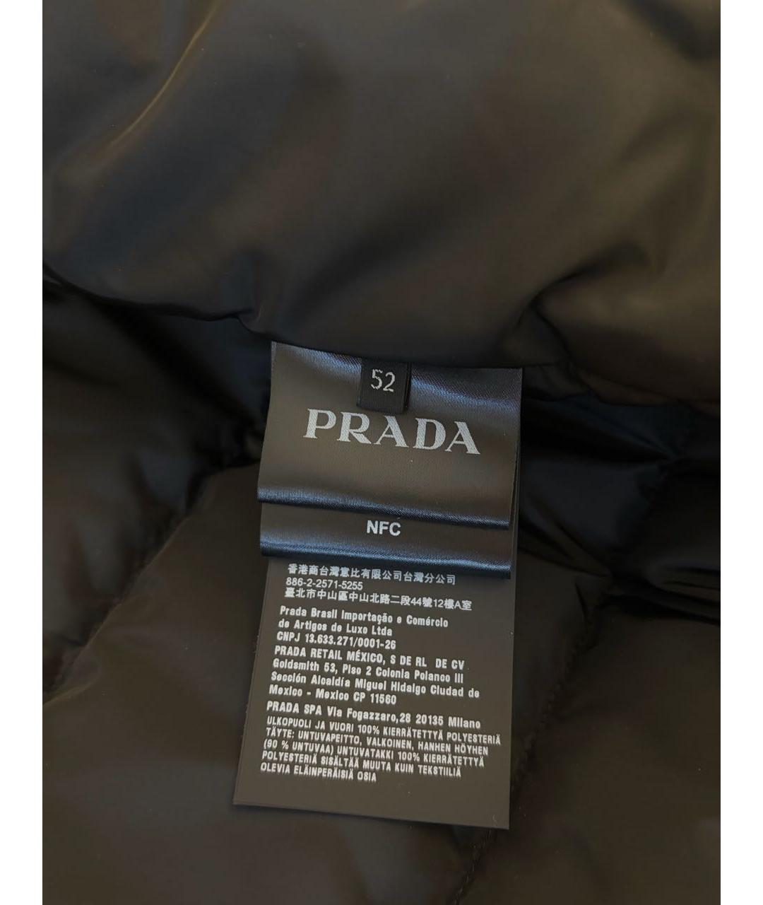 PRADA Черная полиэстеровая куртка, фото 8