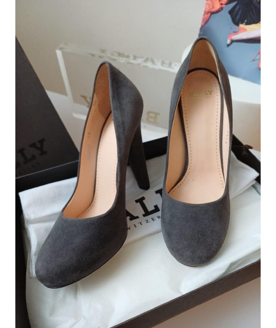 BALLY Серые замшевые туфли, фото 3