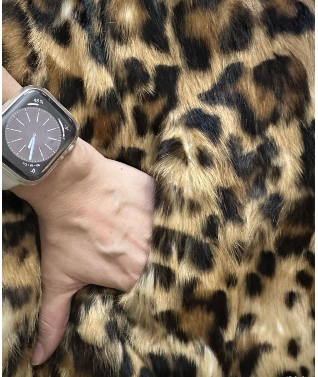 ALYSI Коричневая меховая шуба, фото 4