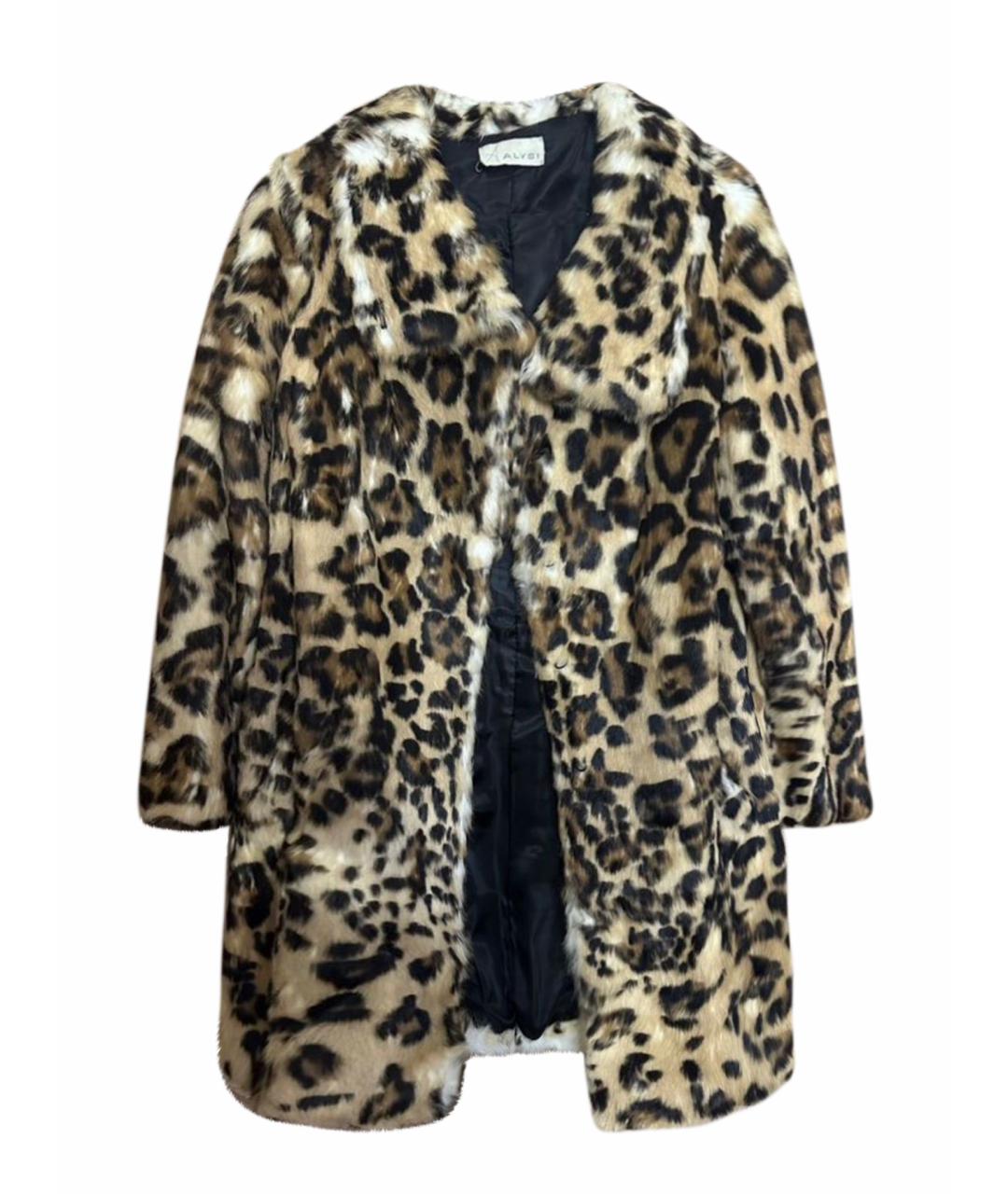 ALYSI Коричневая меховая шуба, фото 1