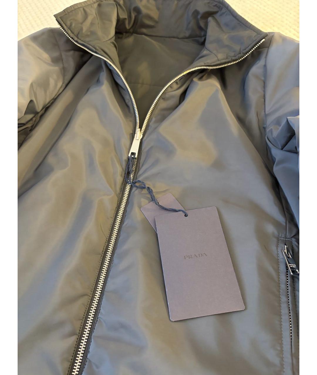 PRADA Черная полиэстеровая куртка, фото 8