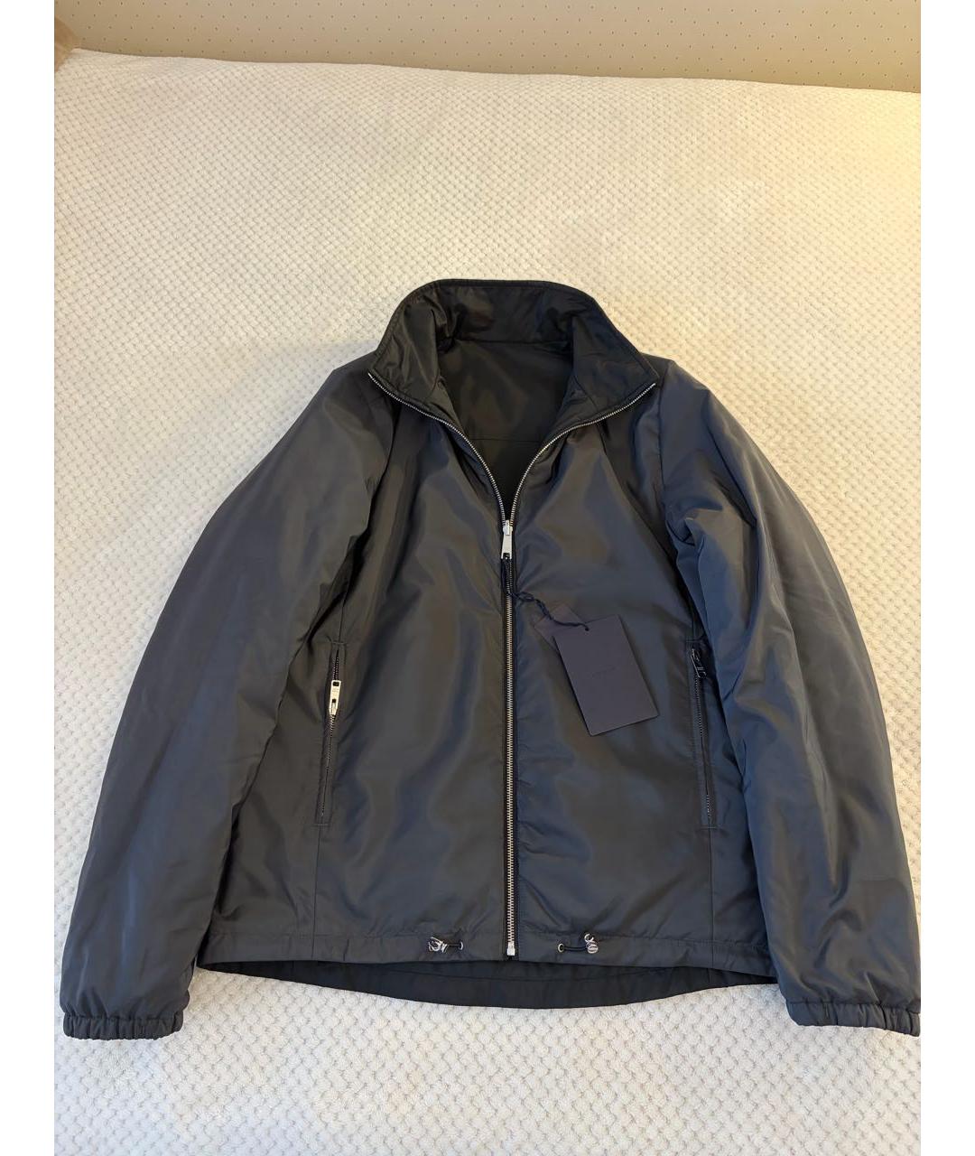 PRADA Черная полиэстеровая куртка, фото 3