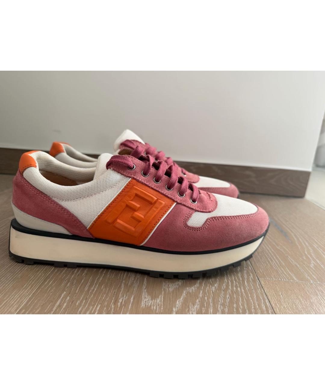 FENDI Мульти текстильные кроссовки, фото 5