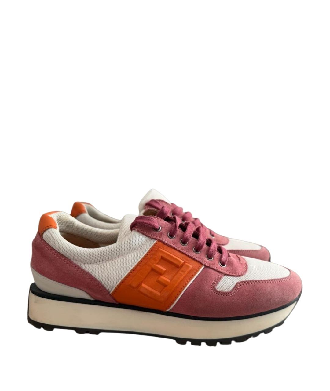 FENDI Мульти текстильные кроссовки, фото 1