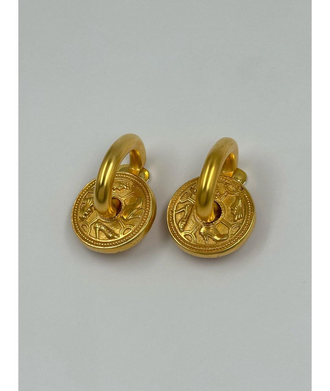 FERRAGAMO Золотые позолоченные клипсы, фото 2