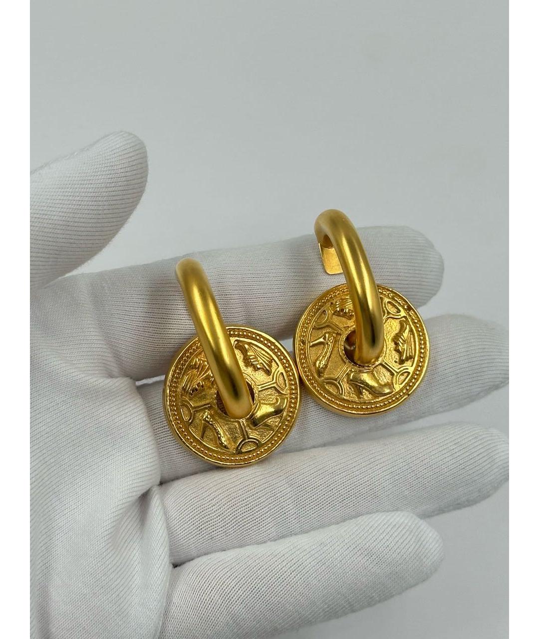 FERRAGAMO Золотые позолоченные клипсы, фото 4