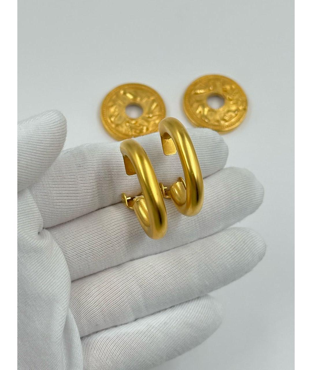 FERRAGAMO Золотые позолоченные клипсы, фото 5