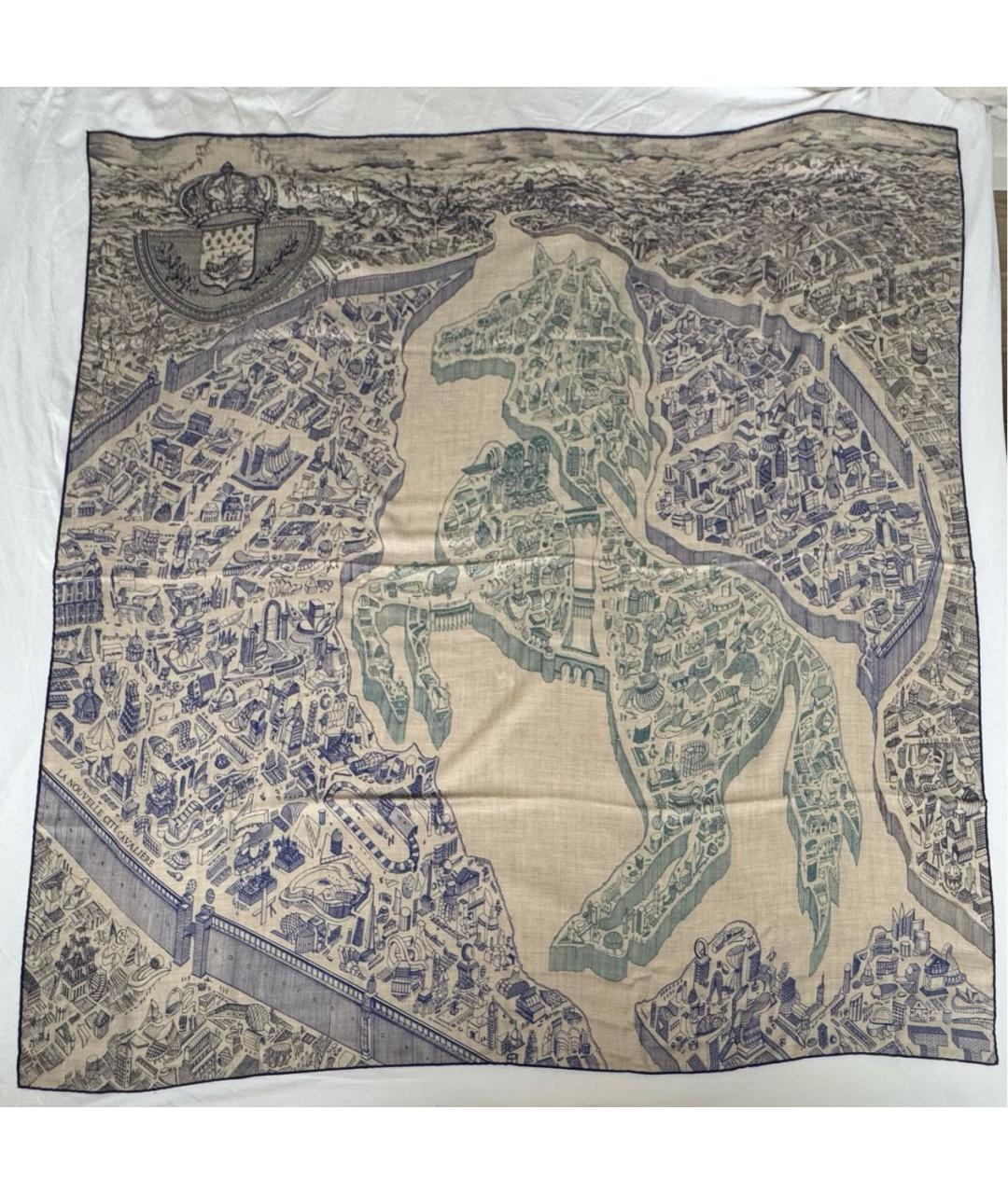 HERMES Мульти кашемировый платок, фото 5