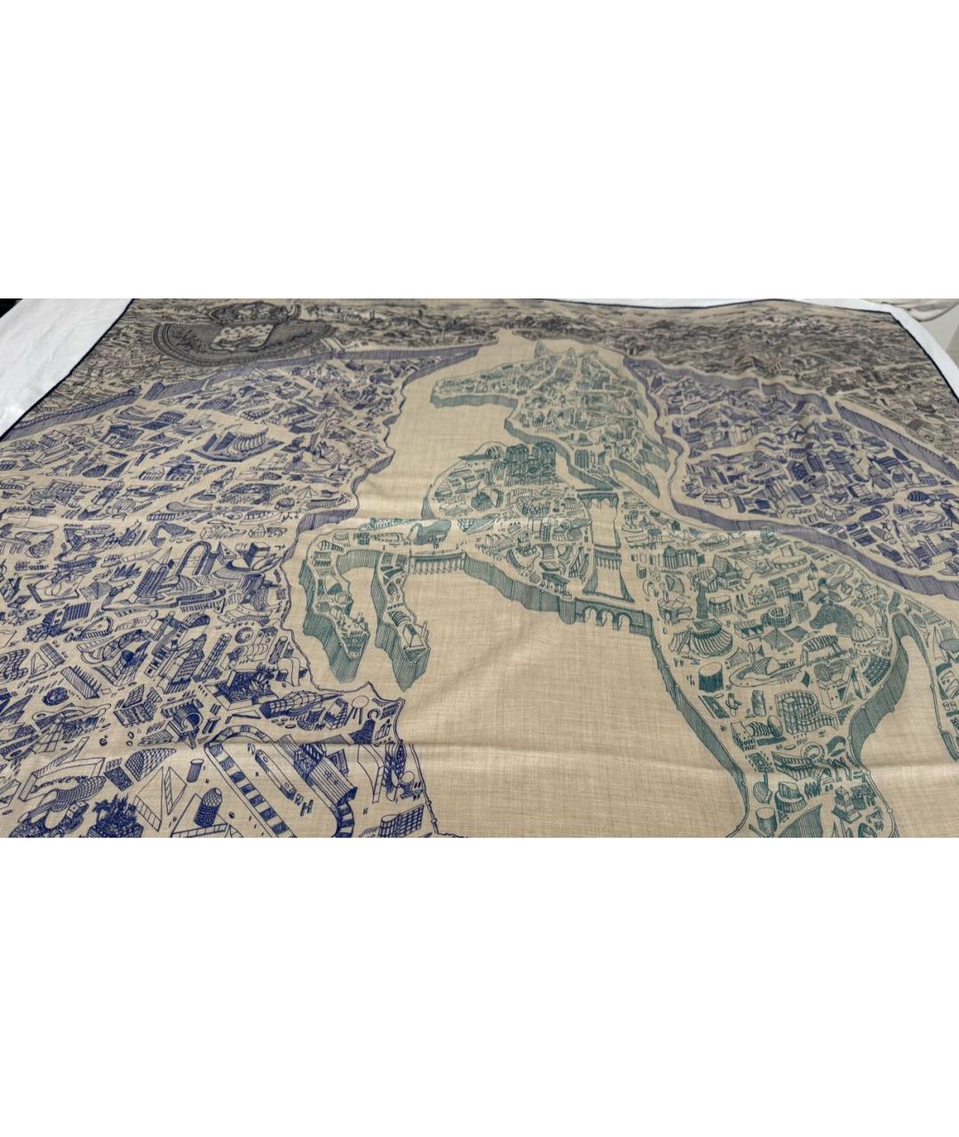 HERMES Мульти кашемировый платок, фото 4