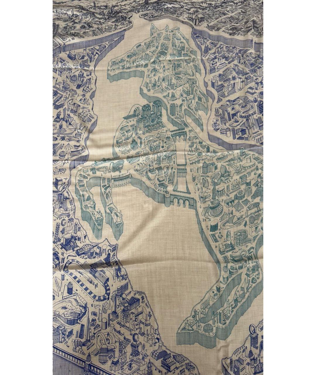 HERMES Мульти кашемировый платок, фото 2