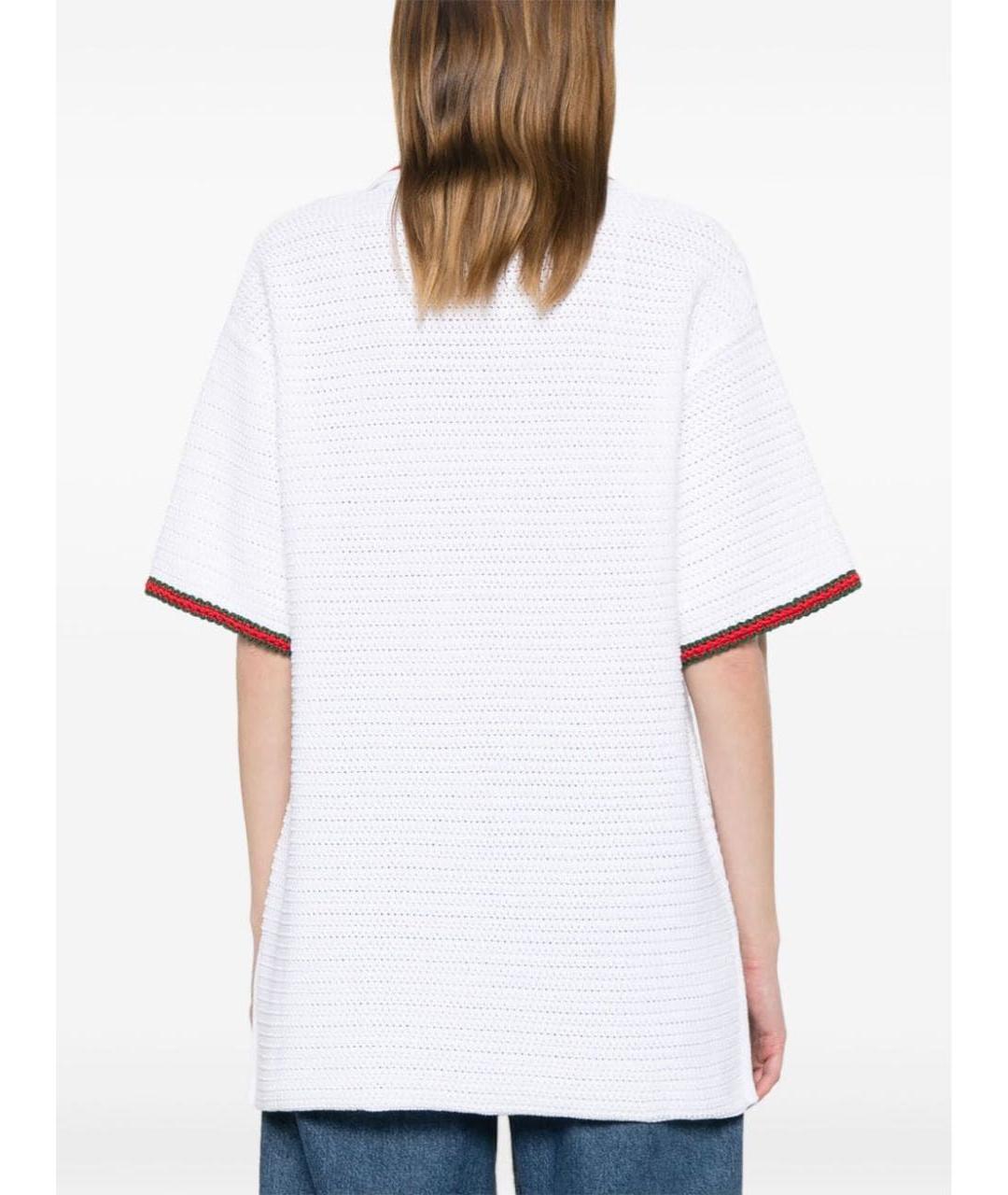 GUCCI Белая хлопковая футболка, фото 2