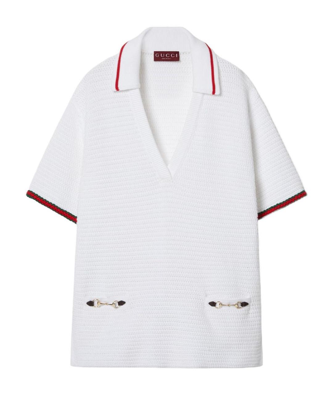 GUCCI Белая хлопковая футболка, фото 1