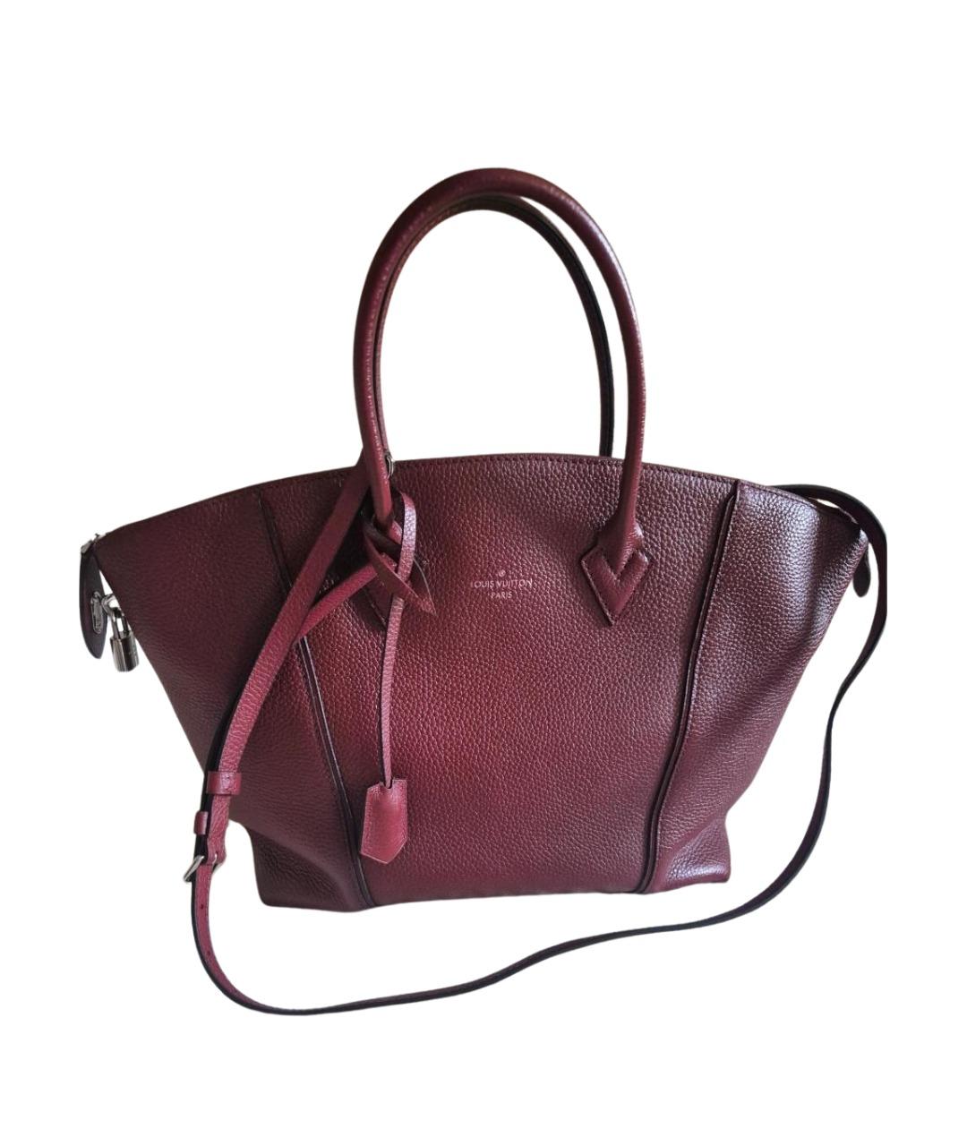 LOUIS VUITTON Бордовая кожаная сумка тоут, фото 1