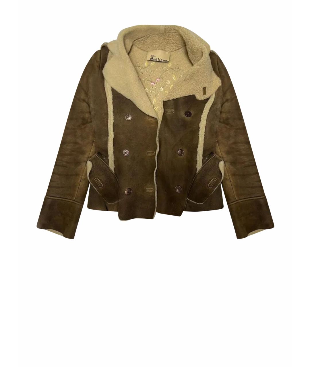JOHN GALLIANO Коричневая меховая дубленка, фото 1